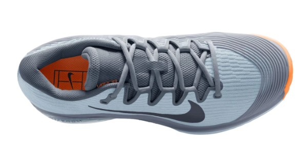 Nike Vapor 12 Clay Court Tennis Shoe – Men's – Ashen Slate / Obsidian (HQ6026-400)