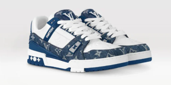 Louis Vuitton LV Trainer Sneaker – Black & White Monogram Denim