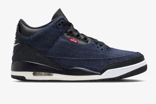 Air Jordan 3 Retro x Levi's 'Indigo' – Gym Red