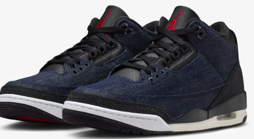 Air Jordan 3 Retro x Levi's 'Indigo' – Gym Red